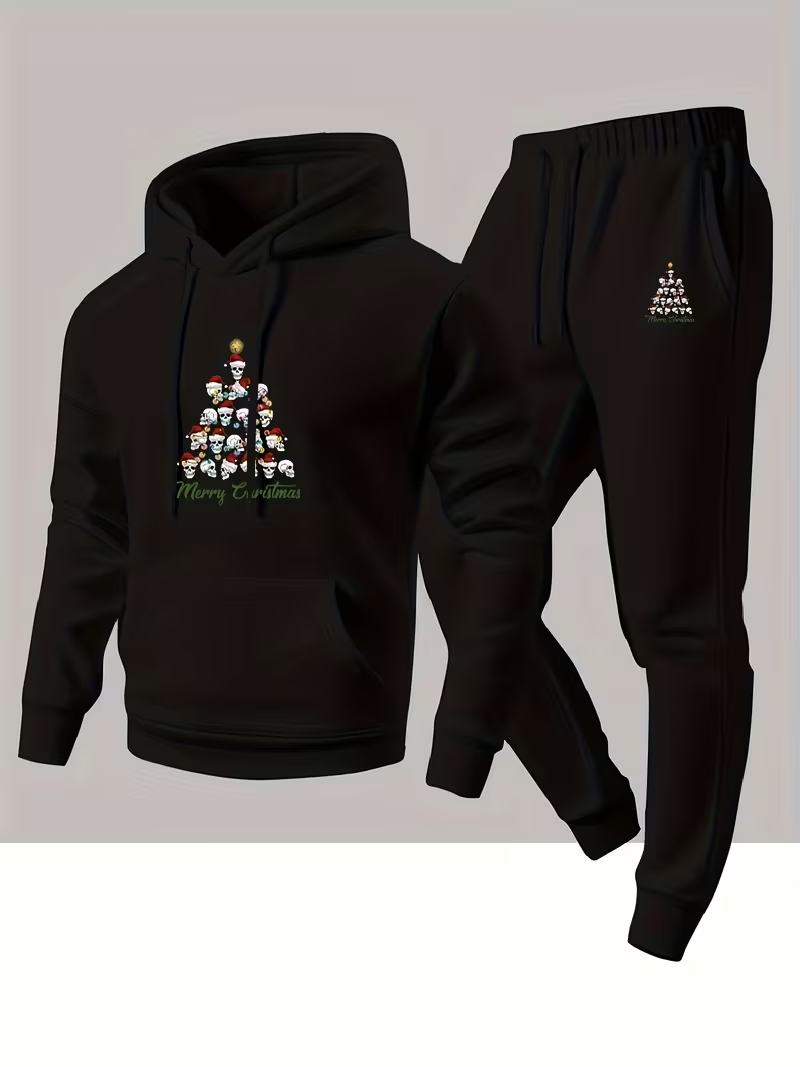 Winter Clothing Men - Heren herfst-winter kerstmode tweedelige sportbroek met