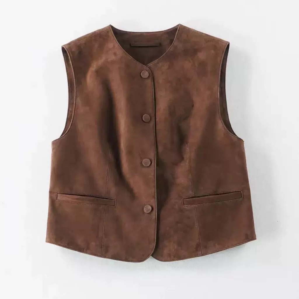 Winter Clothing Layers - Nubuck Suede Top Kleding voor Vrouwen