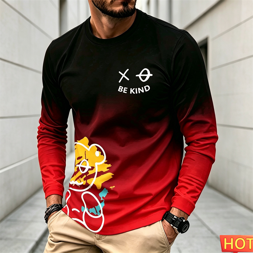 Winter Clothing Men - Heren herfst-winter casual langarm T-shirt met