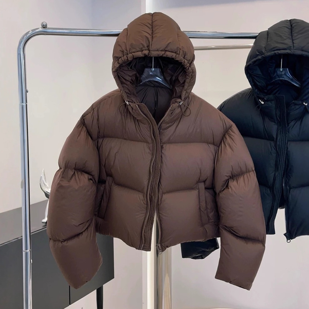 Puffer Jacket Women Down - 90% witte eendendons bladerdeeg dikker donsjack