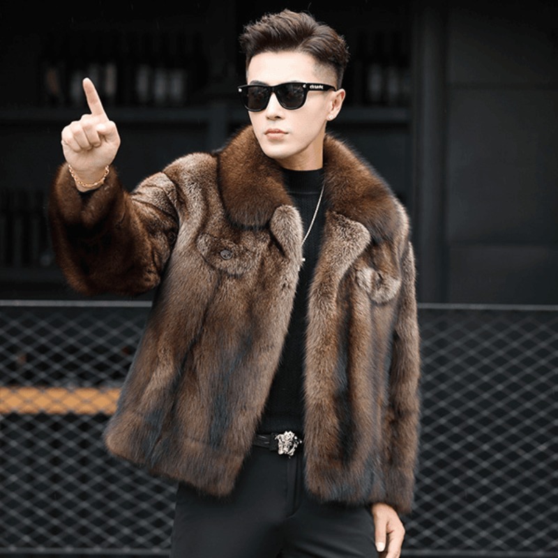 Winter Clothing Brand - Luxe Merk Heren Nertsen Bontjas Winter