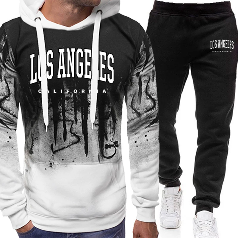 Winter Clothing Men - Modieus Heren Trainingspak met Print, Casual