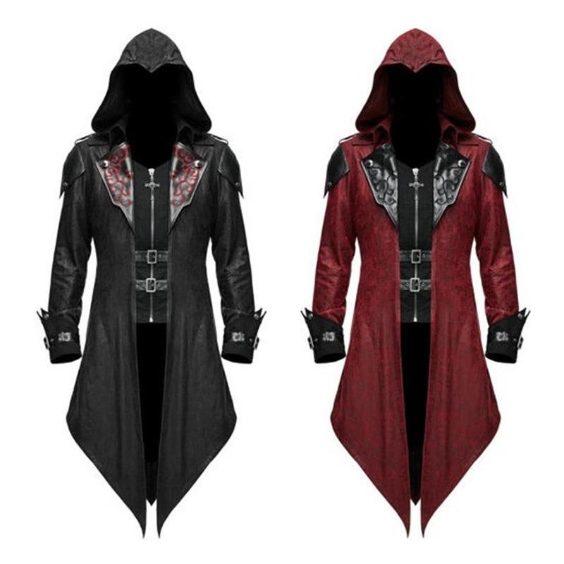 Winter Clothing Design - Nieuwe Middeleeuwse Halloween Retro Patchwork Jas