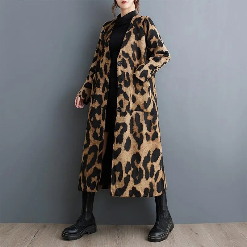 Retro Mode Luipaardprint Wolle - Winter Clothing Layers recensie en prijs