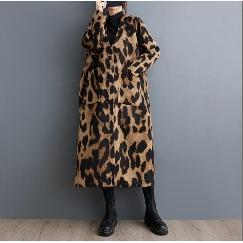 Retro Mode Luipaardprint Wolle - Winter Clothing Layers recensie en prijs
